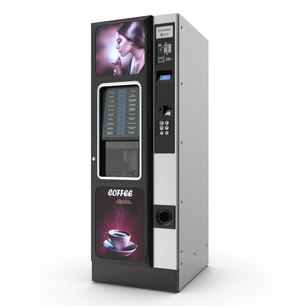Distributeur de café/boissons chaude, côté gauche
